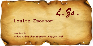 Lositz Zsombor névjegykártya